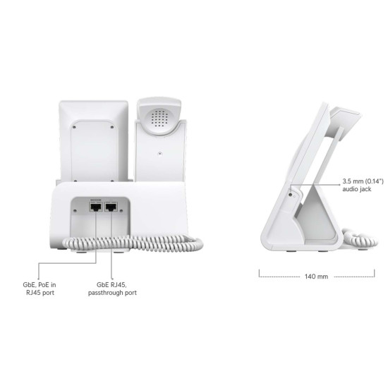 Telefon IP cu ecran tactil UniFi Ubiquiti G2 Touch, Alb, UTP-Touch-White